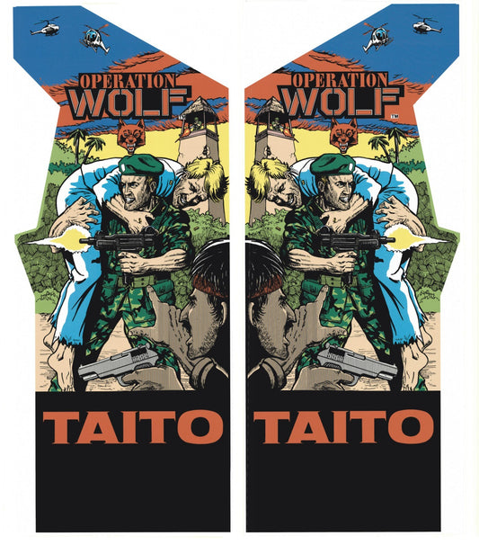 Operation Wolf Arcade Side Art 2 Piece Set Laminated High Quality Cabinet Decal