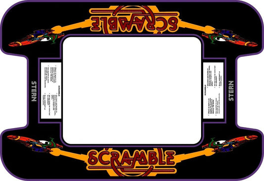 Scramble Arcade Cocktail Underlay Artwork Sticker Decal