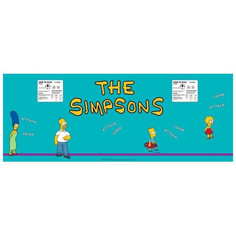 Simpsons  Arcade Control Panel Overlay CPO Textured Polycarbonate Laminate