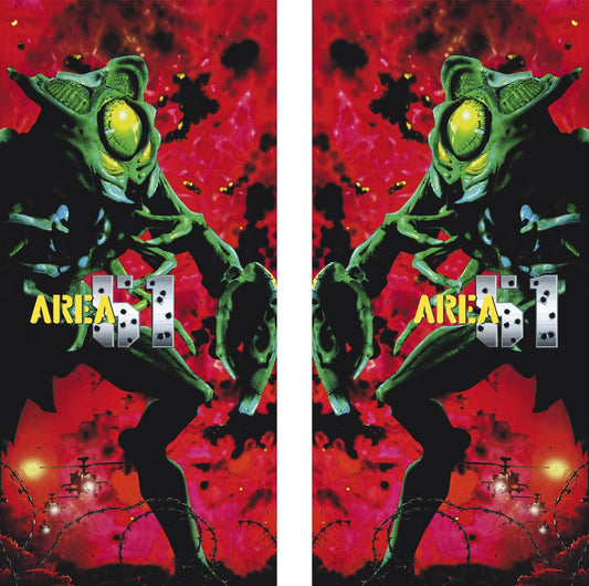 Area 51 Arcade Custom Side Art 2 Pc Set Laminated High Quality