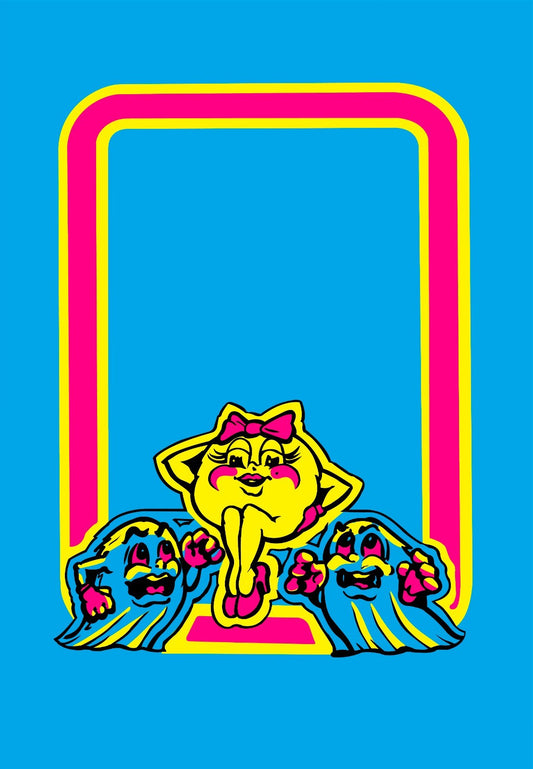 Fits Ms PAC MAN Kick Plate Art Only Vinyl Graphic Laminated High Quality