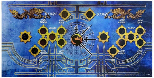 Mortal Kombat 4 CPO Arcade MK4 Control Panel Overlay Satin Laminate