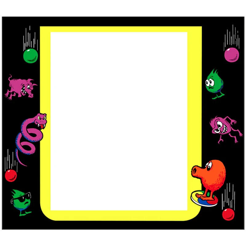 Qbert Arcade Monitor Bezel Artwork Sticker Decal