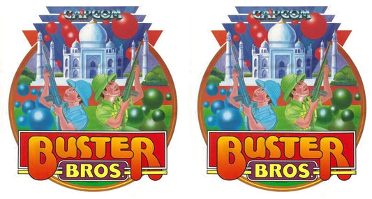 Buster Bros Arcade Side Art 2 Piece Set Laminated High Quality