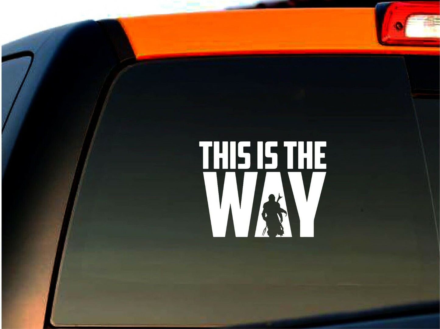 This Is The Way Mandalorian Decal Sticker Window Truck Car Boba White | 6"x5"