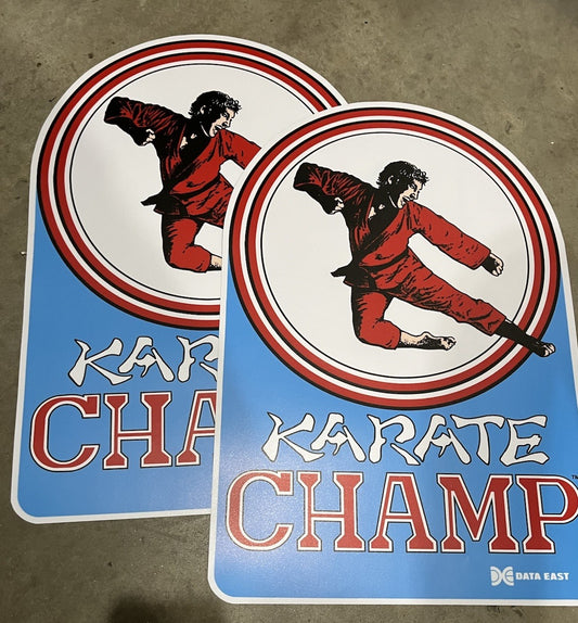 Karate Champ Arcade Side Art 2pc Graphics  Rounded Top Version