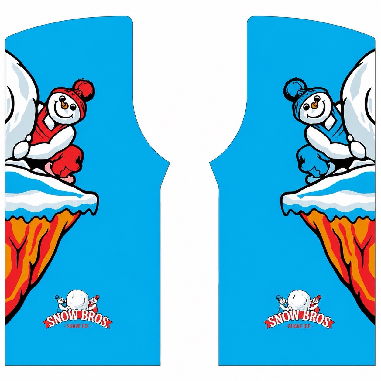 Snow Bros Arcade Side Art 2 Piece Set Of Graphics