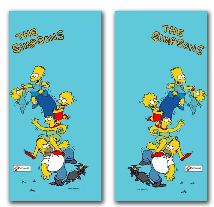 Simpsons Arcade Side Art 2pc Set Highest Quality Laminate