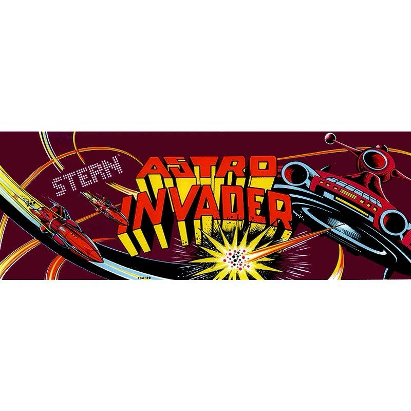 Astro Invader Arcade Marquee Translite