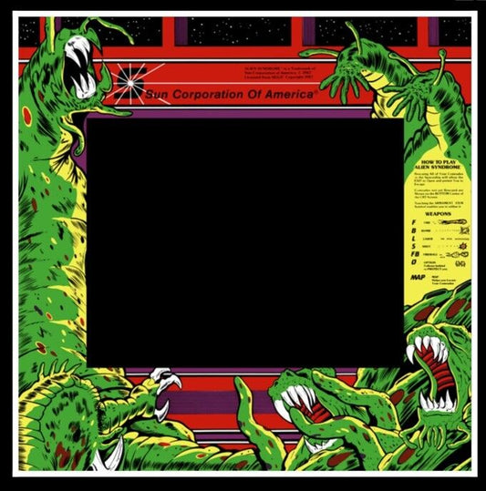 Alien Syndrome Arcade Monitor Bezel Artwork Sticker Decal