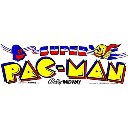 Super Pac Man Marquee High Quality 9" x 23” Arcade Translite