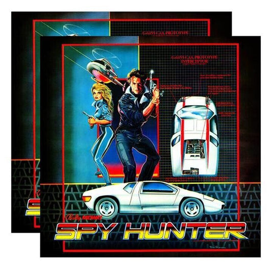 Spy Hunter Arcade Side Art Decal 2 Piece set Laminated High Quality