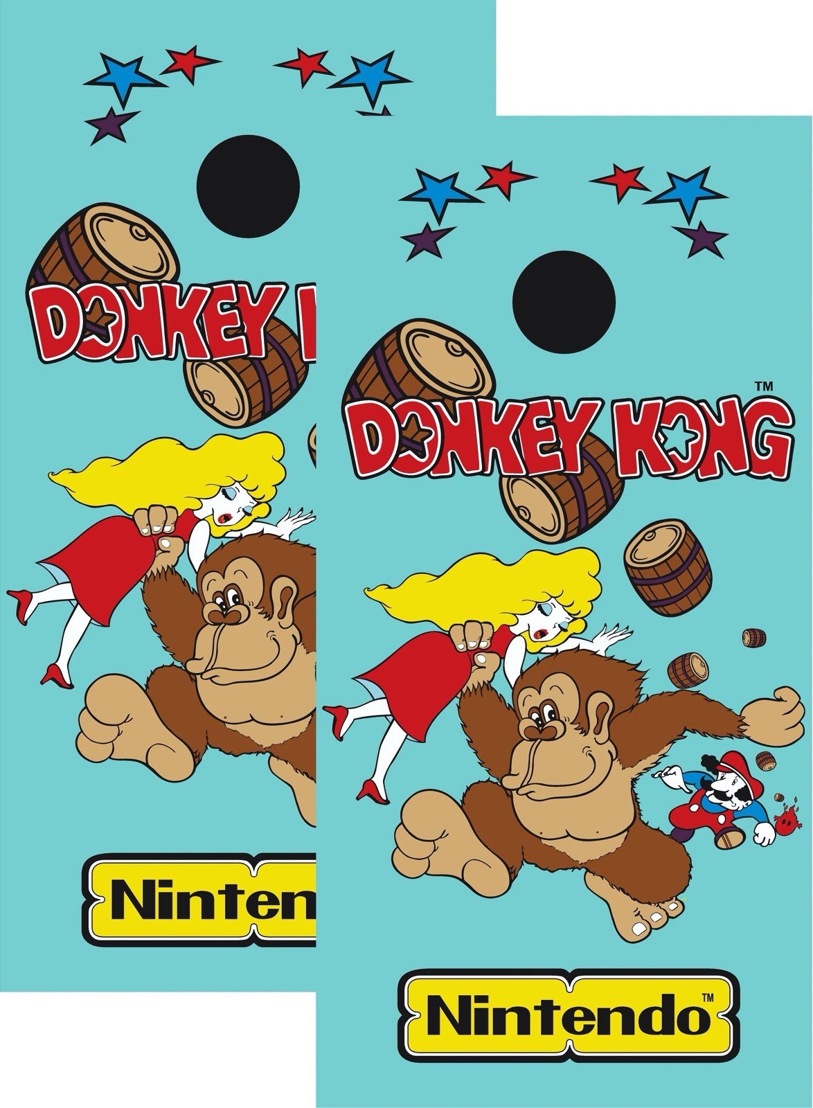 Donkey Kong Cornhole Wrap Decal - Arcade Theme Cornhole