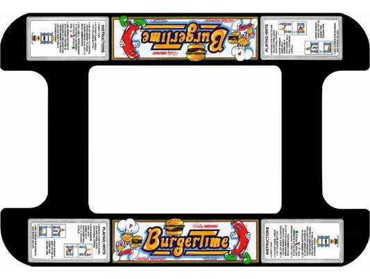 Burgertime Arcade Cocktail Underlay Artwork Sticker Decal