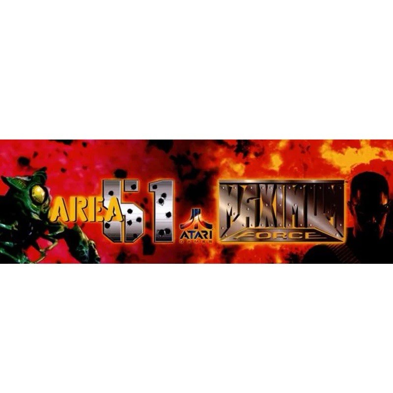 Area 51 Maximum Force Arcade Marquee Premium Backlit Translite Free Ship