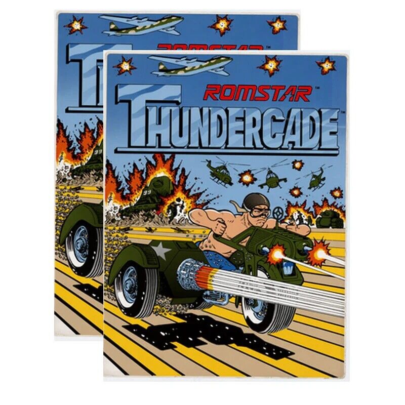 Thundercade Arcade Side Art 2 Piece Set Laminated High Quality
