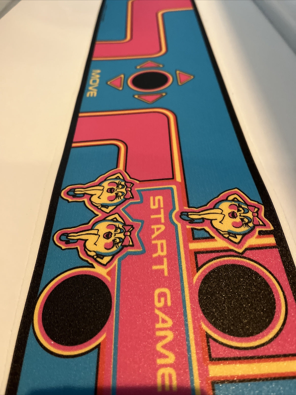 1981 MS PAC MAN CPO Arcade Control Panel Overlay Upright Cabinet