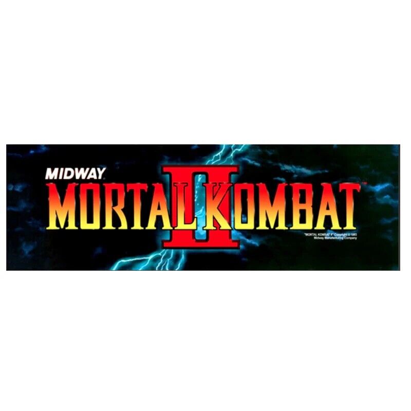 Mortal Kombat 2 Arcade Marquee High Quality Translite Backlit MK2