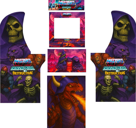 Arcade 1up Masters of the Universe Custom Graphics Kit  Artwork MOTU