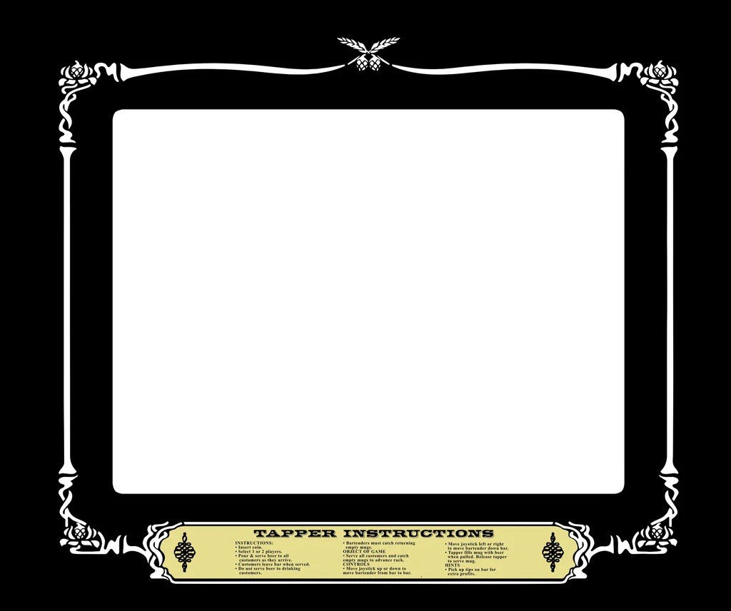 Tapper Arcade Monitor Bezel Artwork Sticker Decal