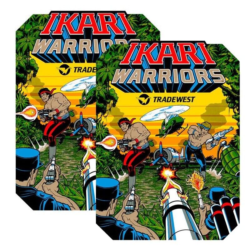 Ikari Warriors Arcade Side Art 2 Piece Set Laminated High Quality