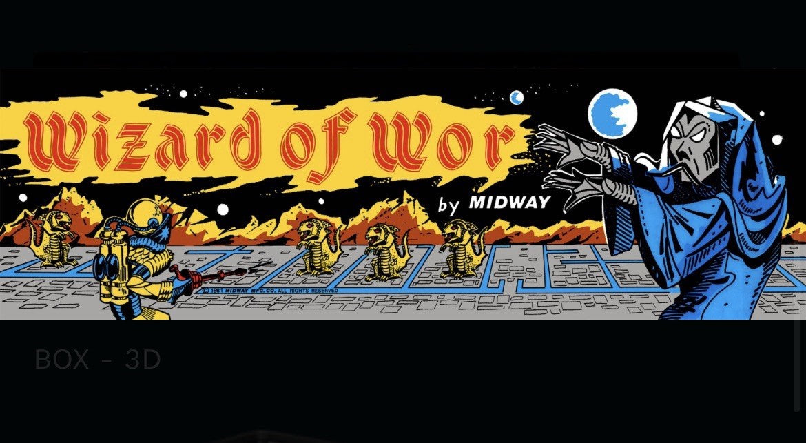 Wizard Of Wor Arcade Marquee High Quality Translite
