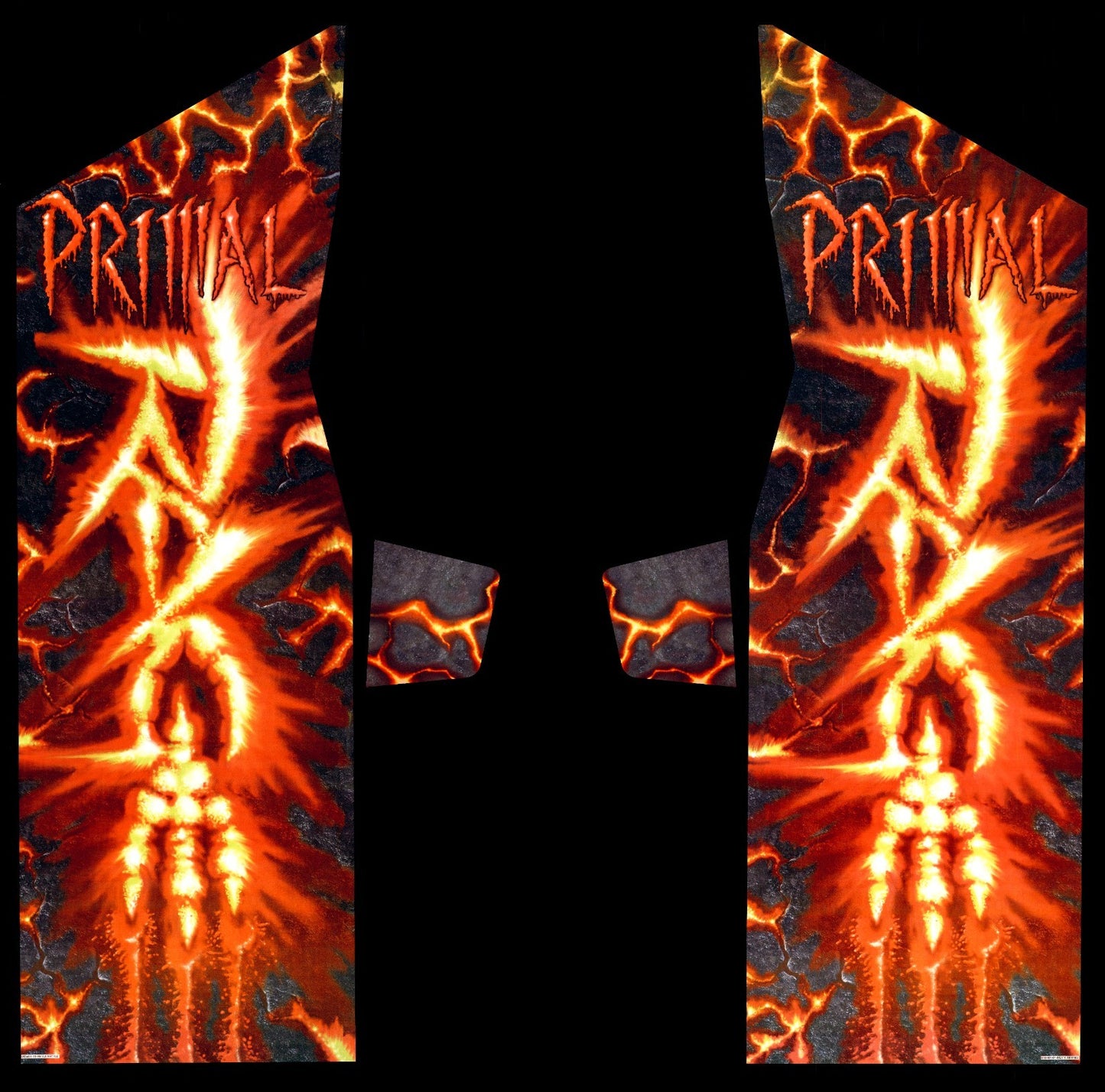 Primal Rage Arcade Side Art 4 Piece Set Laminated High Quality