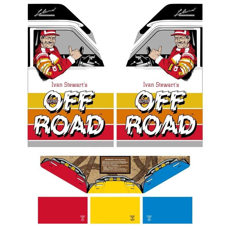 Super Off Road Arcade Side Art CPO Steering Panel Combo Laminated