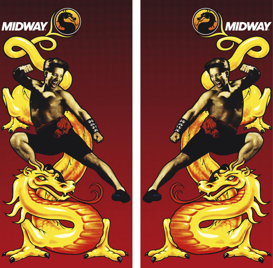 Mortal Kombat Arcade Side Art Artwork MK Midway Satin Finish w/Halftones