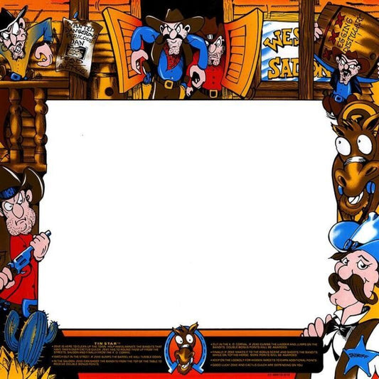 Tin Star Arcade Monitor Bezel Artwork Sticker Decal