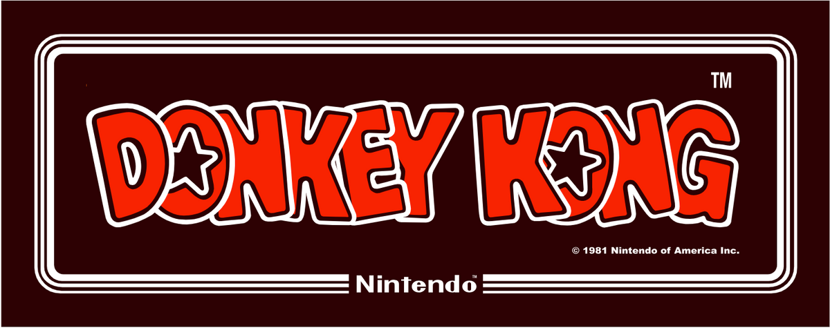 Donkey Kong Cabaret Arcade Textured Marquee