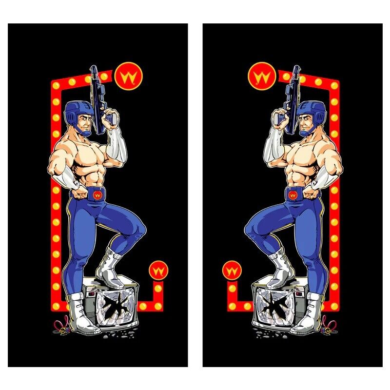 Smash TV 25” Arcade Side Art 2 Piece Set Laminated High Quality