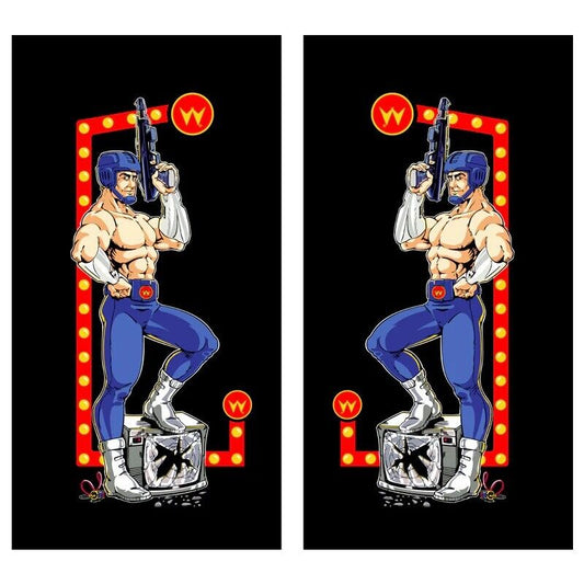 Smash TV 25” Arcade Side Art 2 Piece Set Laminated High Quality