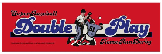 Super Baseball Double Play Arcade Marquee High Quality Translite 23.5”x10”