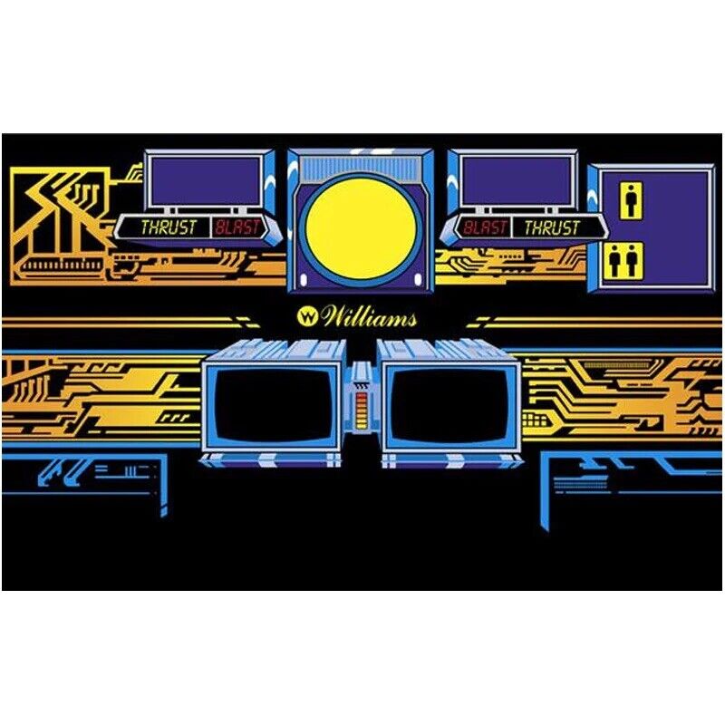 Blaster Arcade Control Panel Overlay CPO Textured Laminate