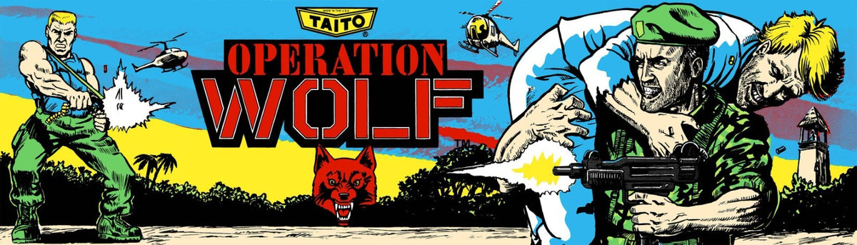 Operation Wolf Arcade Cabinet Marquee High Quality Translite