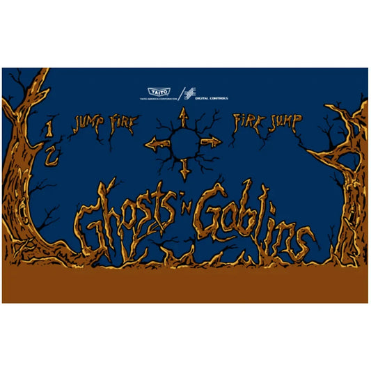 Ghosts N Goblins CPO Arcade Control Panel Overlay Textured Laminate