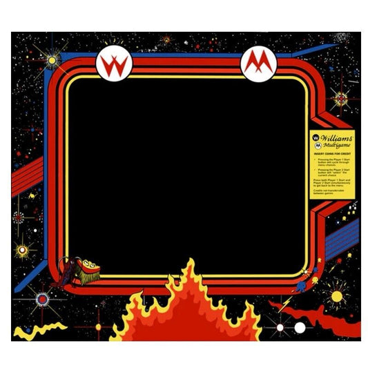 Multi Williams Arcade Monitor Bezel Artwork Sticker Decal