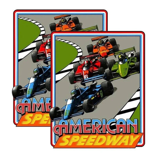 American Speedway Arcade Side Art 2 Piece Set Laminated High Quality