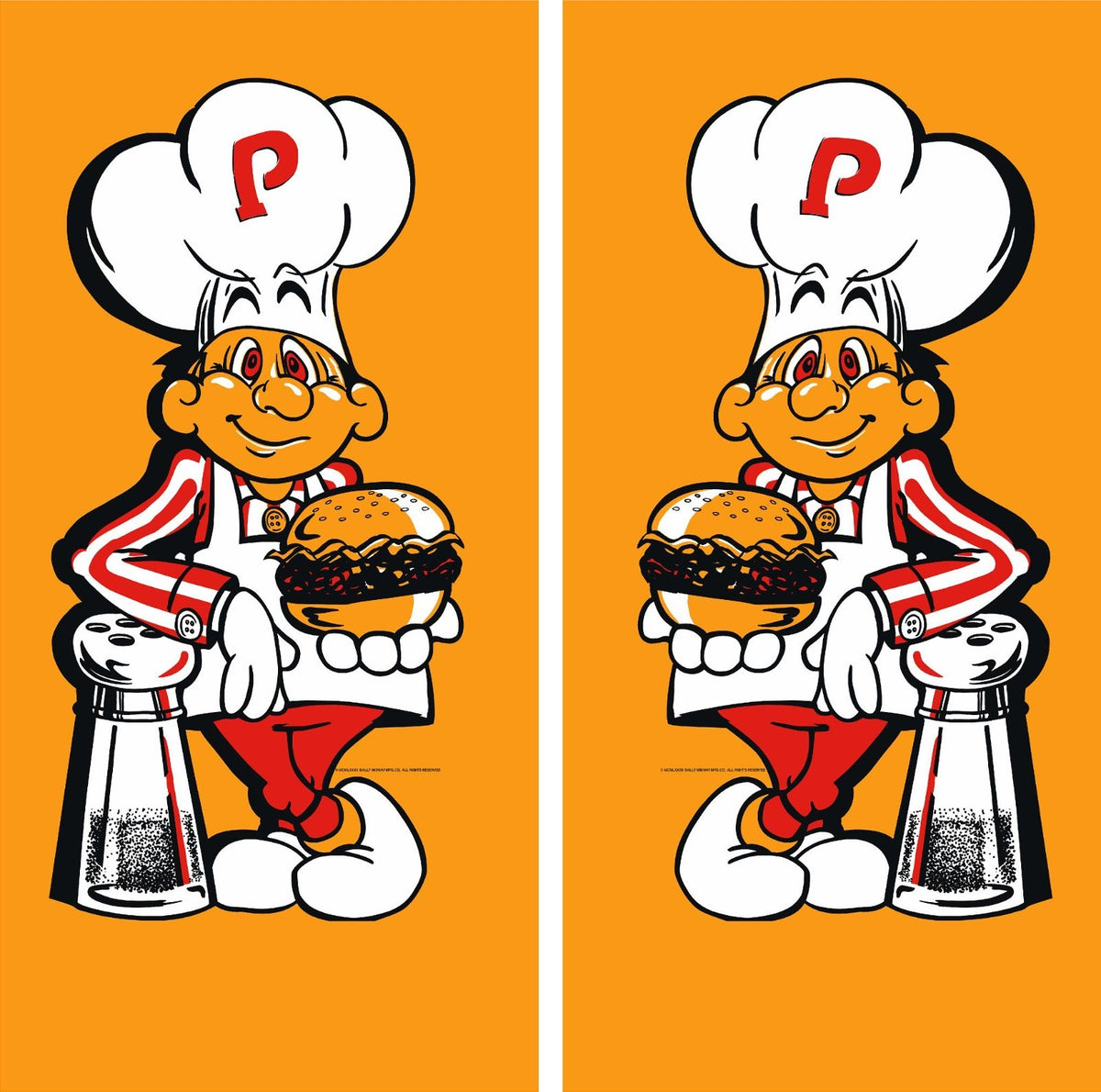 Burgertime Arcade Side Art 2pc set Air Release Laminated Graphics