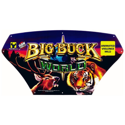 Big Buck Hunter World Arcade Marquee Backlit Translite