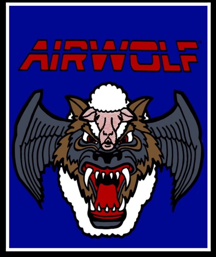Airwolf Graphics Air Wolf Arcade Side Art 2 Piece Set Laminated H | StickerSmith Arcade