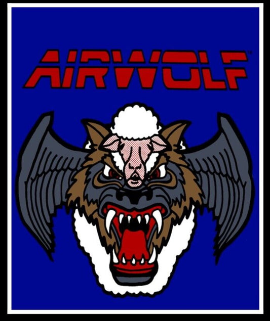 Air Wolf Arcade Side Art 2 Piece Set Laminated High Quality