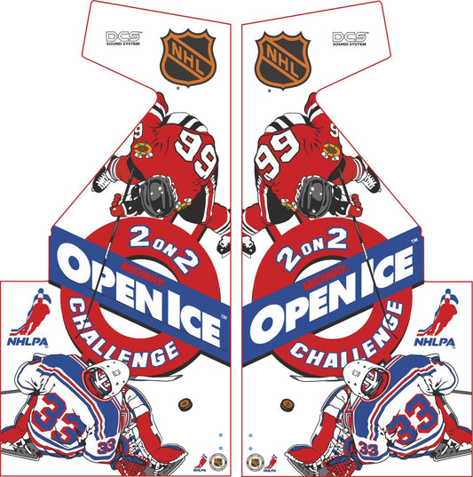 NHL Open Ice Arcade Side Art 2pc Set Laminated Cabinet Graphics