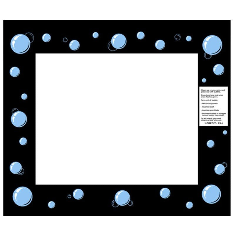 Bubbles Arcade Monitor Bezel Artwork Sticker Decal