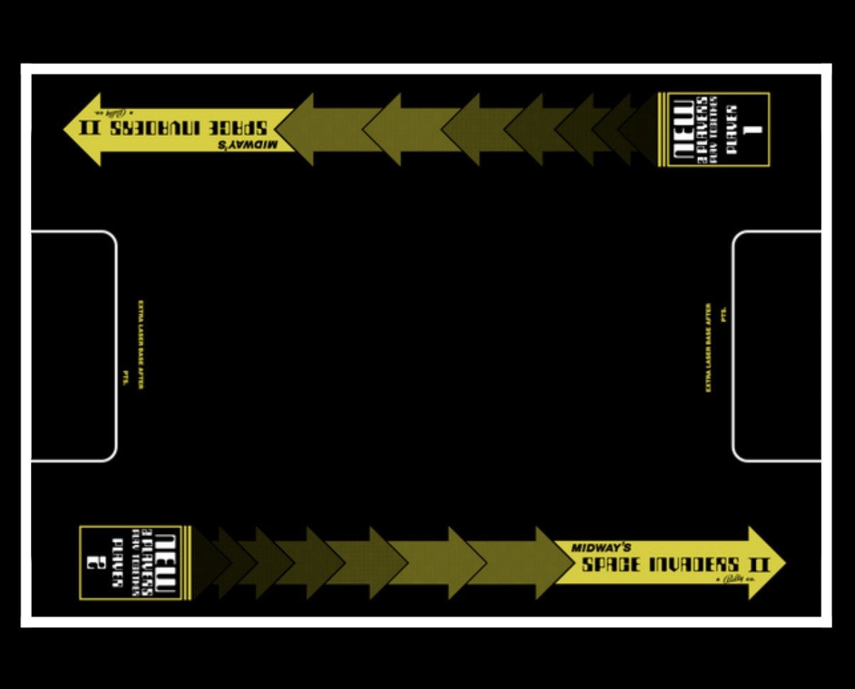 Space Invader 2 Arcade Cocktail Underlay Artwork Sticker Decal