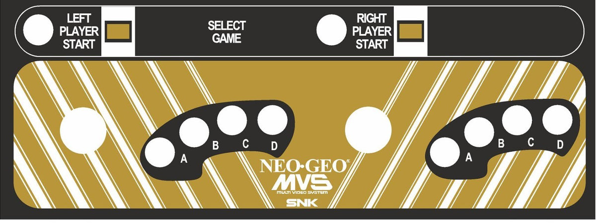 Neo Geo GOLDIE Arcade Control Panel Overlay CPO Textured Laminate