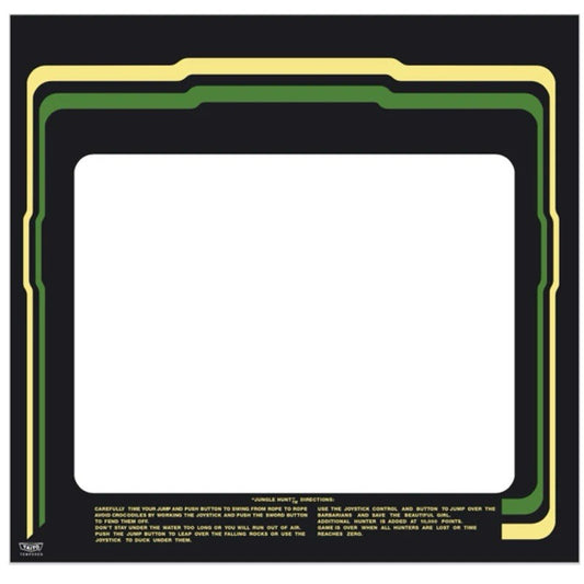 Jungle Hunt Arcade Monitor Bezel Artwork Sticker Decal