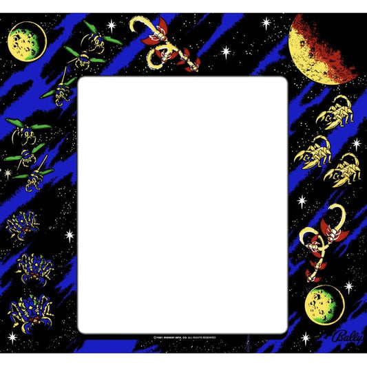 Galaga Arcade Monitor Bezel Artwork Sticker Decal