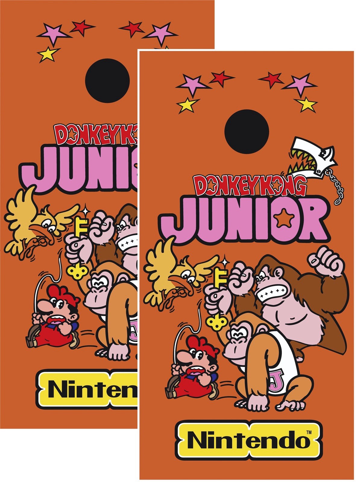 Donkey Kong Jr Cornhole Wrap Decal - Arcade Theme Cornhole